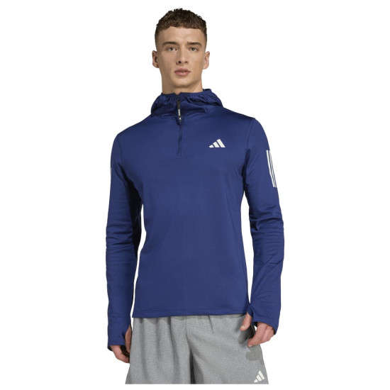Adidas Ανδρική μακρυμάνικη μπλούζα Own the Run Winterized Hooded Half-Zip